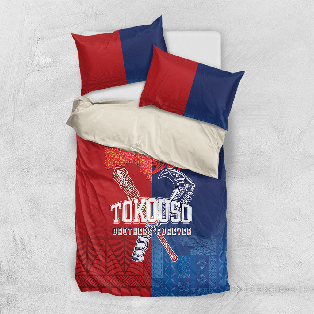 TokoUso Tonga and Samoa Bedding Set Warriors War Clubs