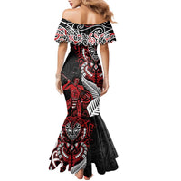 Aotearoa Toitu Te Tiriti Family Matching Mermaid Dress and Hawaiian Shirt Whakairo Wheku LT7 - Polynesian Pride