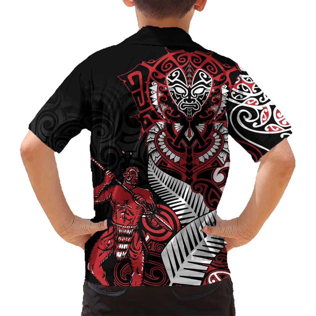 Aotearoa Toitu Te Tiriti Family Matching Off Shoulder Short Dress and Hawaiian Shirt Whakairo Wheku LT7 - Polynesian Pride