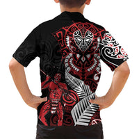 Aotearoa Toitu Te Tiriti Family Matching Puletasi and Hawaiian Shirt Whakairo Wheku LT7 - Polynesian Pride
