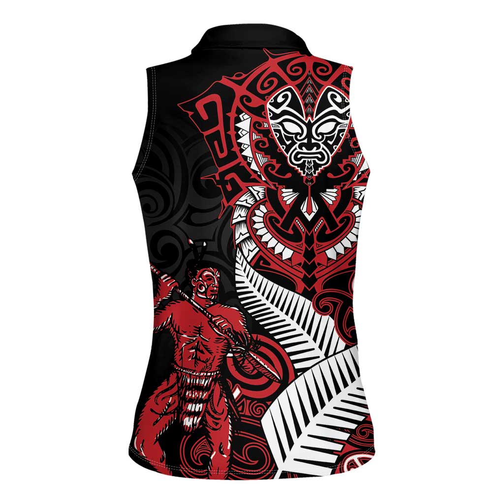 Aotearoa Toitu Te Tiriti Women Sleeveless Polo Shirt Whakairo Wheku LT7 - Polynesian Pride