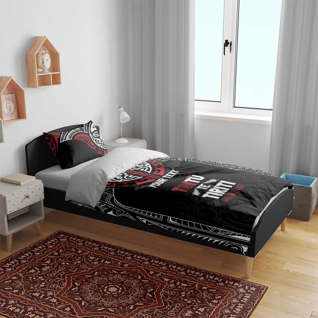 Aotearoa Maori Personalized Bedding Set Toitu Te Tiriti Ake! Ake! Ake!