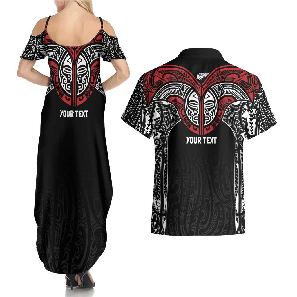 Aotearoa Maori Personalized Couples Matching Summer Maxi Dress and Hawaiian Shirt Toitu Te Tiriti Ake! Ake! Ake! LT7 - Polynesian Pride