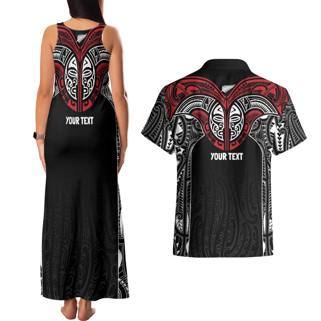 Aotearoa Maori Personalized Couples Matching Tank Maxi Dress and Hawaiian Shirt Toitu Te Tiriti Ake! Ake! Ake! LT7 - Polynesian Pride