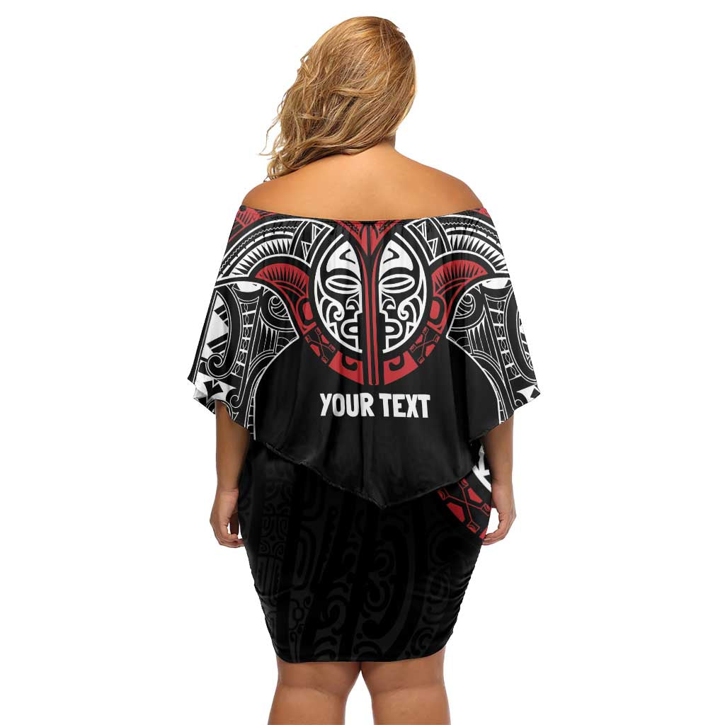 Aotearoa Maori Personalized Family Matching Off Shoulder Short Dress and Hawaiian Shirt Toitu Te Tiriti Ake! Ake! Ake! LT7 - Polynesian Pride