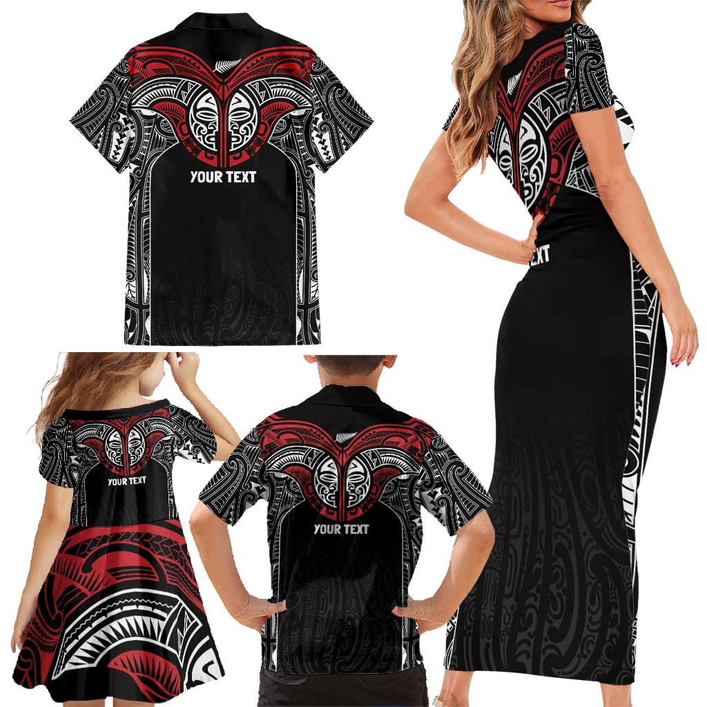 Aotearoa Maori Personalized Family Matching Short Sleeve Bodycon Dress and Hawaiian Shirt Toitu Te Tiriti Ake! Ake! Ake! LT7 - Polynesian Pride