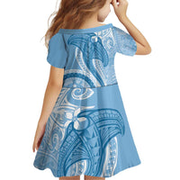 Micronesia FSM Family Matching Off Shoulder Short Dress and Hawaiian Shirt Shark and Manta Classic Style LT7 - Polynesian Pride