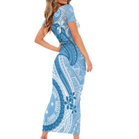 Micronesia FSM Family Matching Short Sleeve Bodycon Dress and Hawaiian Shirt Shark and Manta Classic Style LT7 - Polynesian Pride