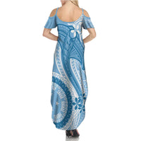 Micronesia FSM Family Matching Summer Maxi Dress and Hawaiian Shirt Shark and Manta Classic Style LT7 - Polynesian Pride