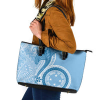 Micronesia FSM Leather Tote Bag Shark and Manta Classic Style
