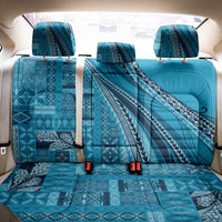 Pasifika Women's Day - Samoa Siapo Malu Tattoo Inspired Back Car Seat Cover Turquoise LT7 - Polynesian Pride