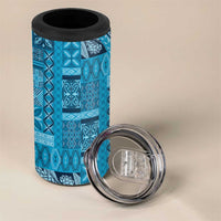 Pasifika Women's Day - Samoa Siapo Malu Tattoo Inspired 4 in 1 Can Cooler Tumbler Turquoise LT7 - Polynesian Pride