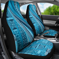 Pasifika Women's Day - Samoa Siapo Malu Tattoo Inspired Car Seat Cover Turquoise