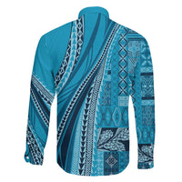 Pasifika Women's Day - Samoa Siapo Malu Tattoo Inspired Family Matching Mermaid Dress and Hawaiian Shirt Turquoise LT7 - Polynesian Pride