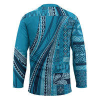 Pasifika Women's Day - Samoa Siapo Malu Tattoo Inspired Hockey Jersey Turquoise