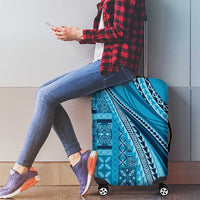 Pasifika Women's Day - Samoa Siapo Malu Tattoo Inspired Luggage Cover Turquoise