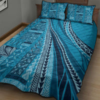 Pasifika Women's Day - Samoa Siapo Malu Tattoo Inspired Quilt Bed Set Turquoise