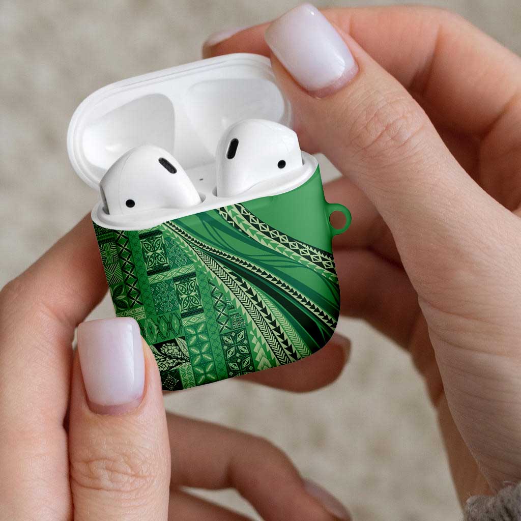 Pasifika Women's Day - Samoa Siapo Malu Tattoo Inspired AirPods Case Jade LT7 - Polynesian Pride