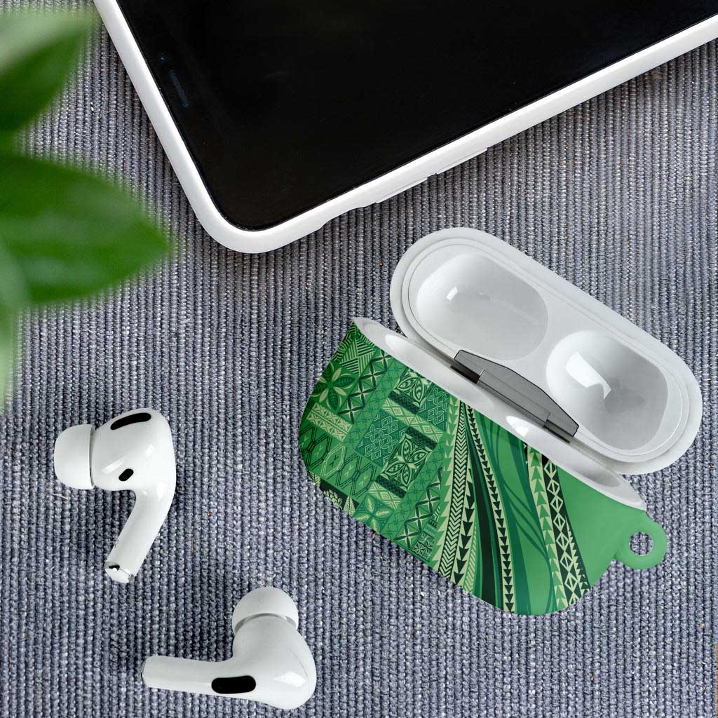 Pasifika Women's Day - Samoa Siapo Malu Tattoo Inspired AirPods Case Jade LT7 - Polynesian Pride