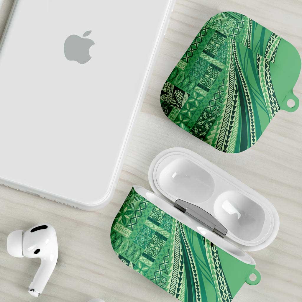 Pasifika Women's Day - Samoa Siapo Malu Tattoo Inspired AirPods Case Jade LT7 - Polynesian Pride