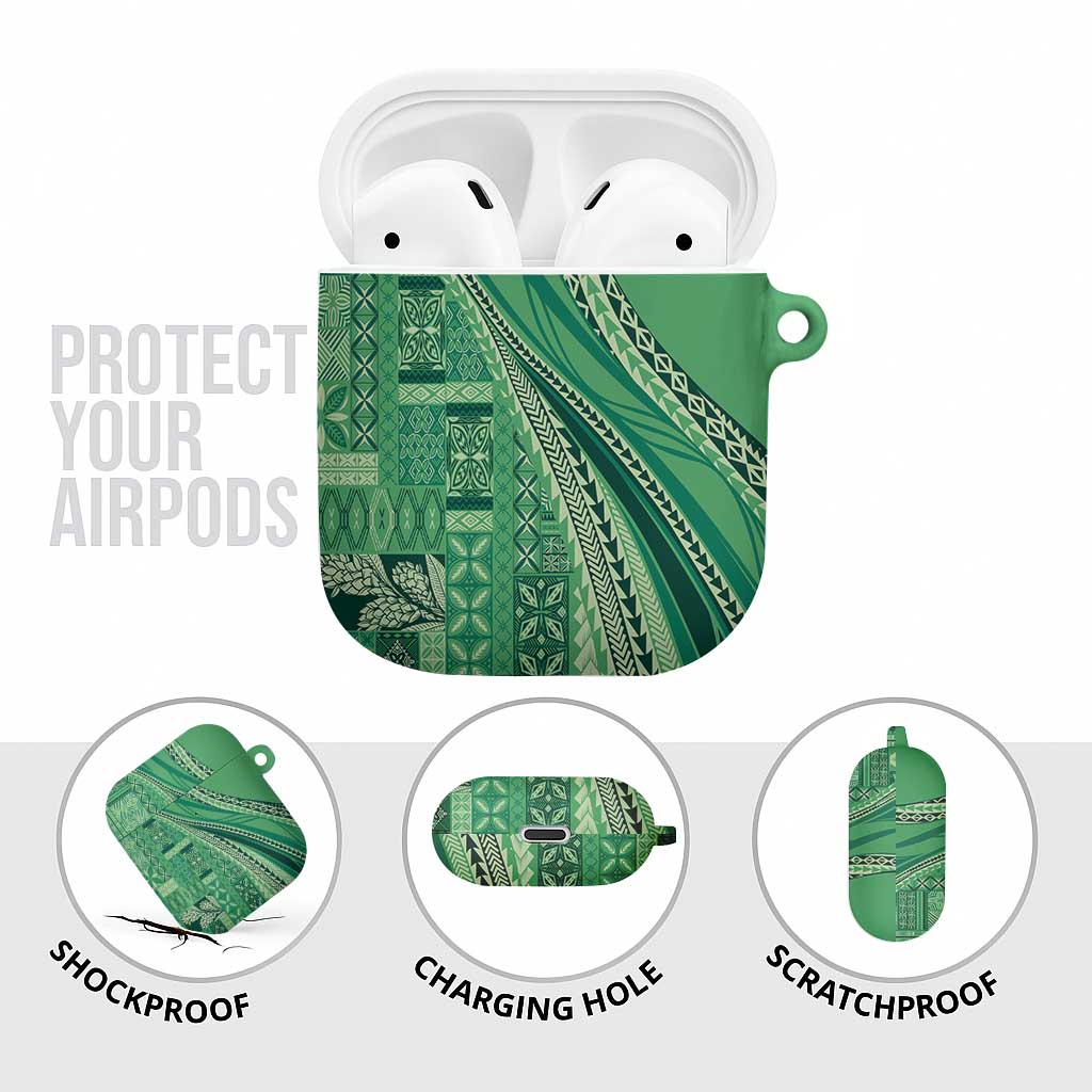 Pasifika Women's Day - Samoa Siapo Malu Tattoo Inspired AirPods Case Jade LT7 - Polynesian Pride