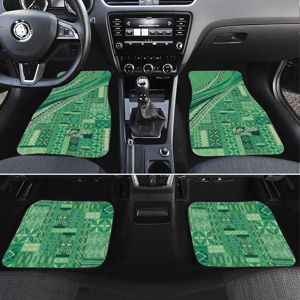 Pasifika Women's Day - Samoa Siapo Malu Tattoo Inspired Car Mats Jade