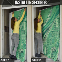 Pasifika Women's Day - Samoa Siapo Malu Tattoo Inspired Door Cover Jade
