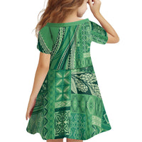 Pasifika Women's Day - Samoa Siapo Malu Tattoo Inspired Family Matching Tank Maxi Dress and Hawaiian Shirt Jade LT7 - Polynesian Pride