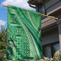 Pasifika Women's Day - Samoa Siapo Malu Tattoo Inspired Garden Flag Jade