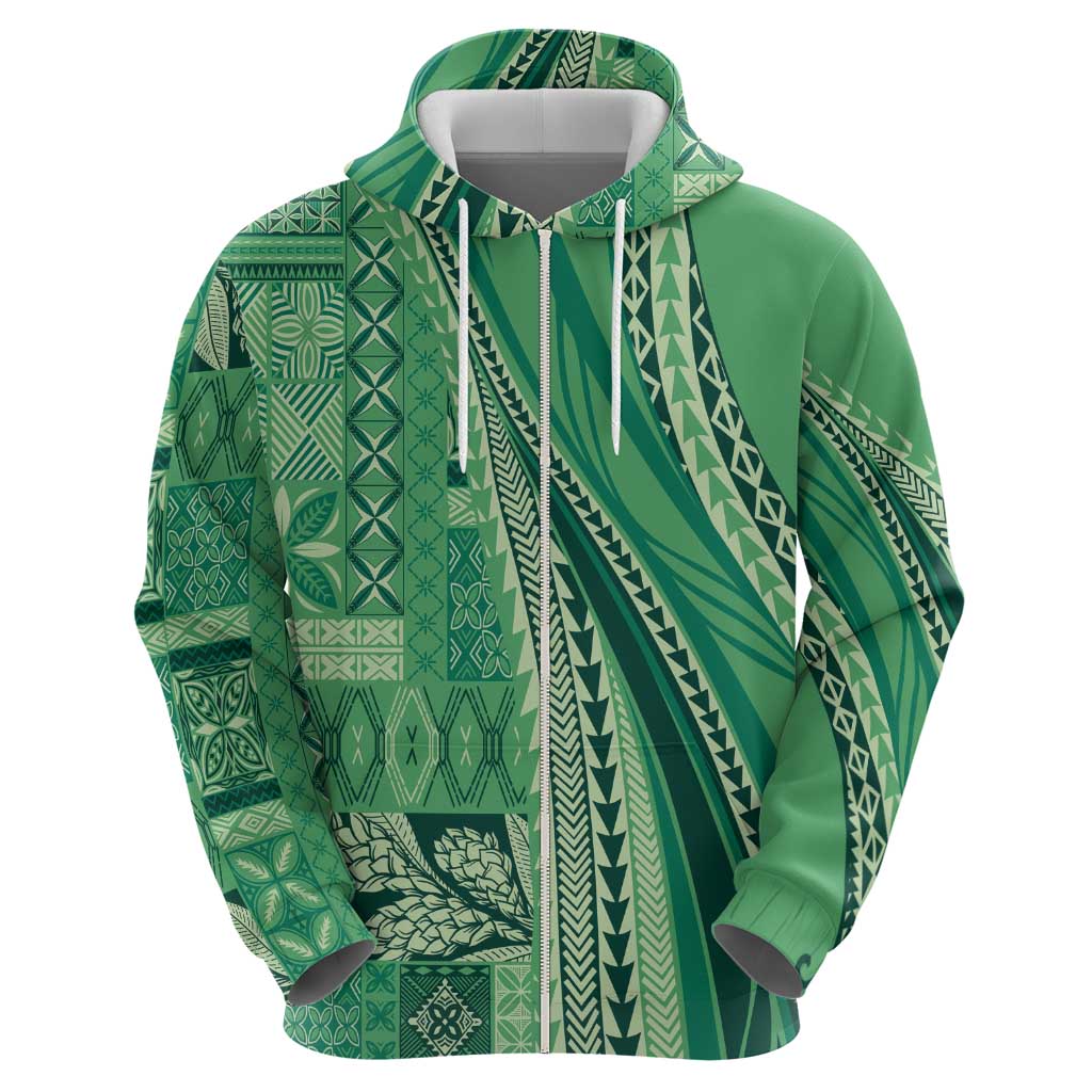 Pasifika Women's Day - Samoa Siapo Malu Tattoo Inspired Hoodie Jade