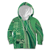 Pasifika Women's Day - Samoa Siapo Malu Tattoo Inspired Kid Hoodie Jade
