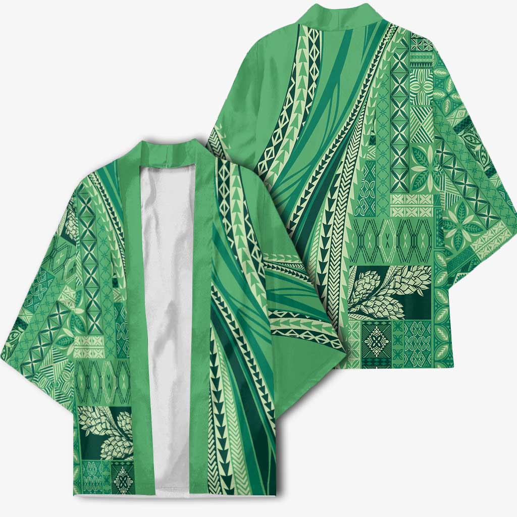 Pasifika Women's Day - Samoa Siapo Malu Tattoo Inspired Kimono Jade