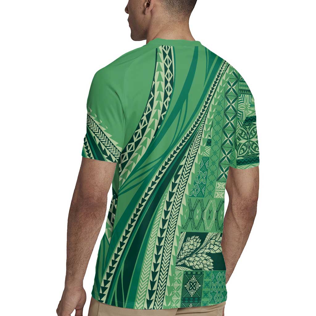 Pasifika Women's Day - Samoa Siapo Malu Tattoo Inspired Rugby Jersey Jade