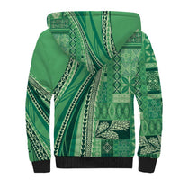 Pasifika Women's Day - Samoa Siapo Malu Tattoo Inspired Sherpa Hoodie Jade