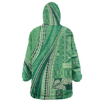 Pasifika Women's Day - Samoa Siapo Malu Tattoo Inspired Wearable Blanket Hoodie Jade LT7 - Polynesian Pride