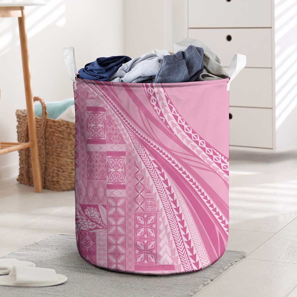 Pasifika Women's Day - Samoa Siapo Malu Tattoo Inspired Laundry Basket Pink