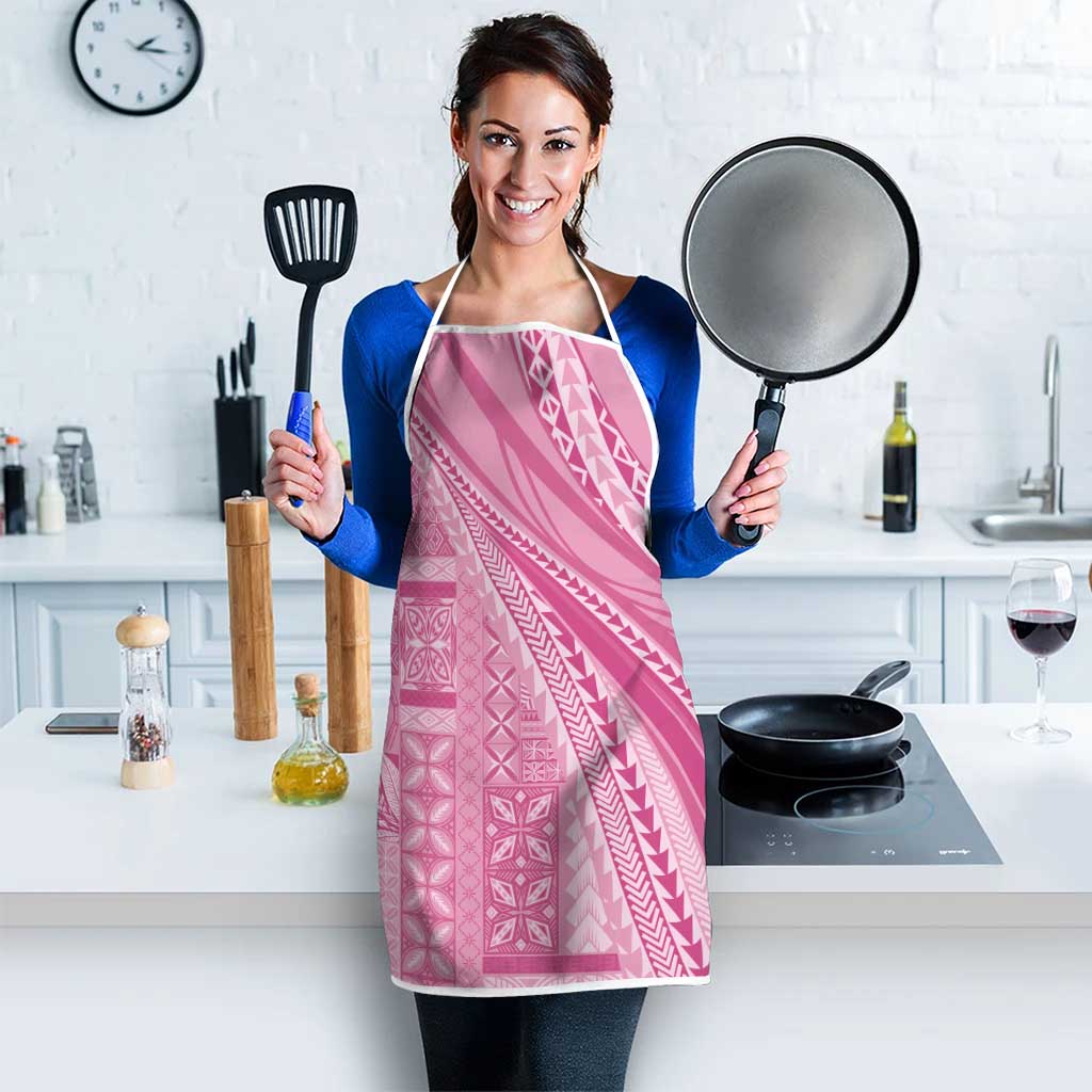 Pasifika Women's Day - Samoa Siapo Malu Tattoo Inspired Apron Pink