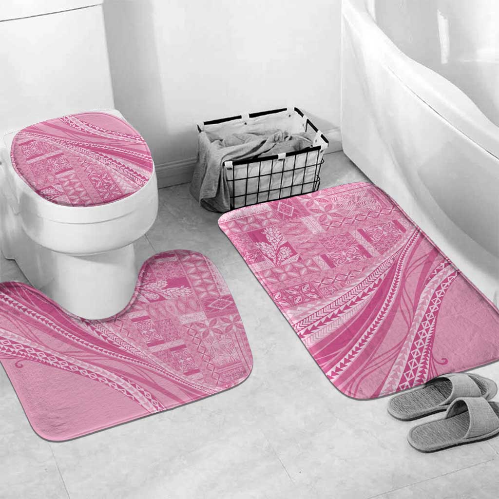 Pasifika Women's Day - Samoa Siapo Malu Tattoo Inspired Bathroom Set Pink