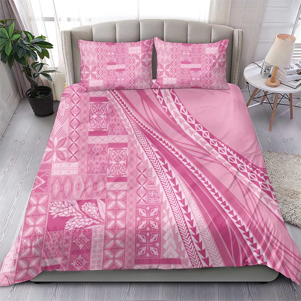 Pasifika Women's Day - Samoa Siapo Malu Tattoo Inspired Bedding Set Pink