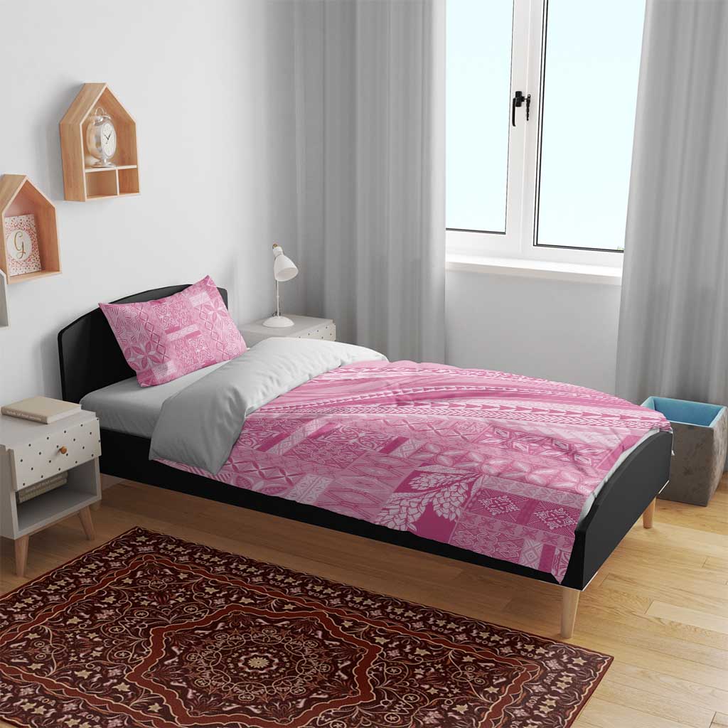 Pasifika Women's Day - Samoa Siapo Malu Tattoo Inspired Bedding Set Pink