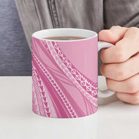 Pasifika Women's Day - Samoa Siapo Malu Tattoo Inspired Ceramic Mug Pink
