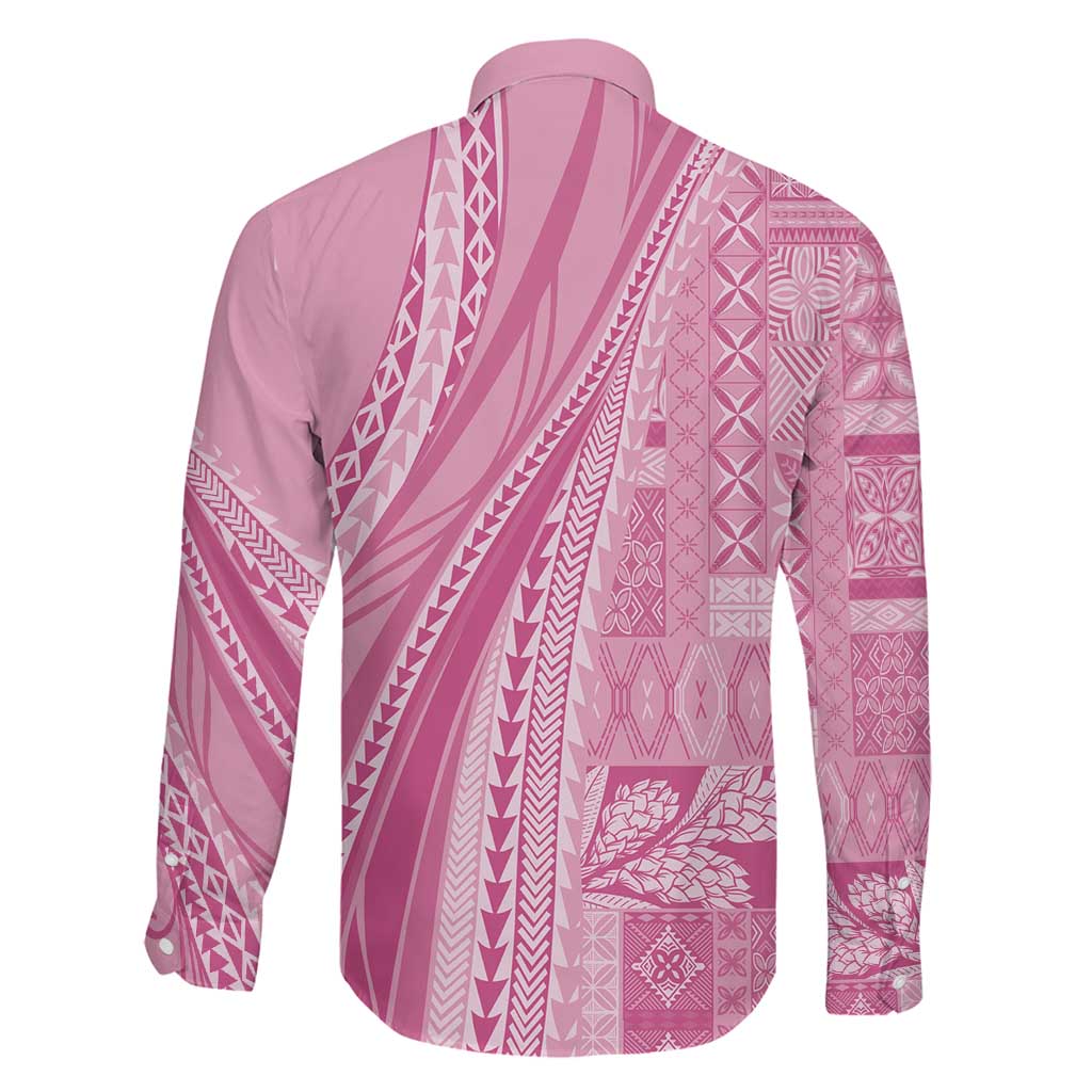 Pasifika Women's Day - Samoa Siapo Malu Tattoo Inspired Family Matching Puletasi and Hawaiian Shirt Pink LT7 - Polynesian Pride
