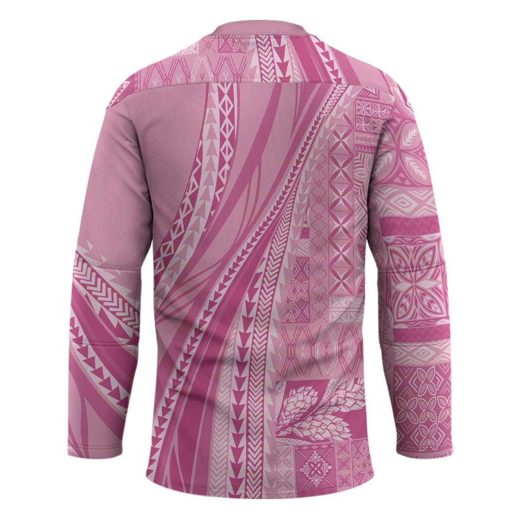 Pasifika Women's Day - Samoa Siapo Malu Tattoo Inspired Hockey Jersey Pink