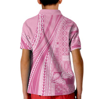 Pasifika Women's Day - Samoa Siapo Malu Tattoo Inspired Kid Polo Shirt Pink