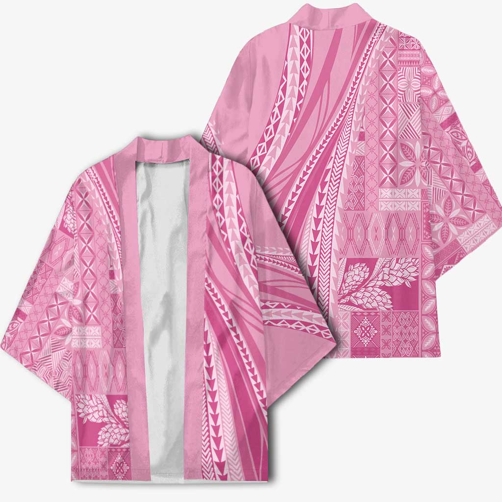 Pasifika Women's Day - Samoa Siapo Malu Tattoo Inspired Kimono Pink