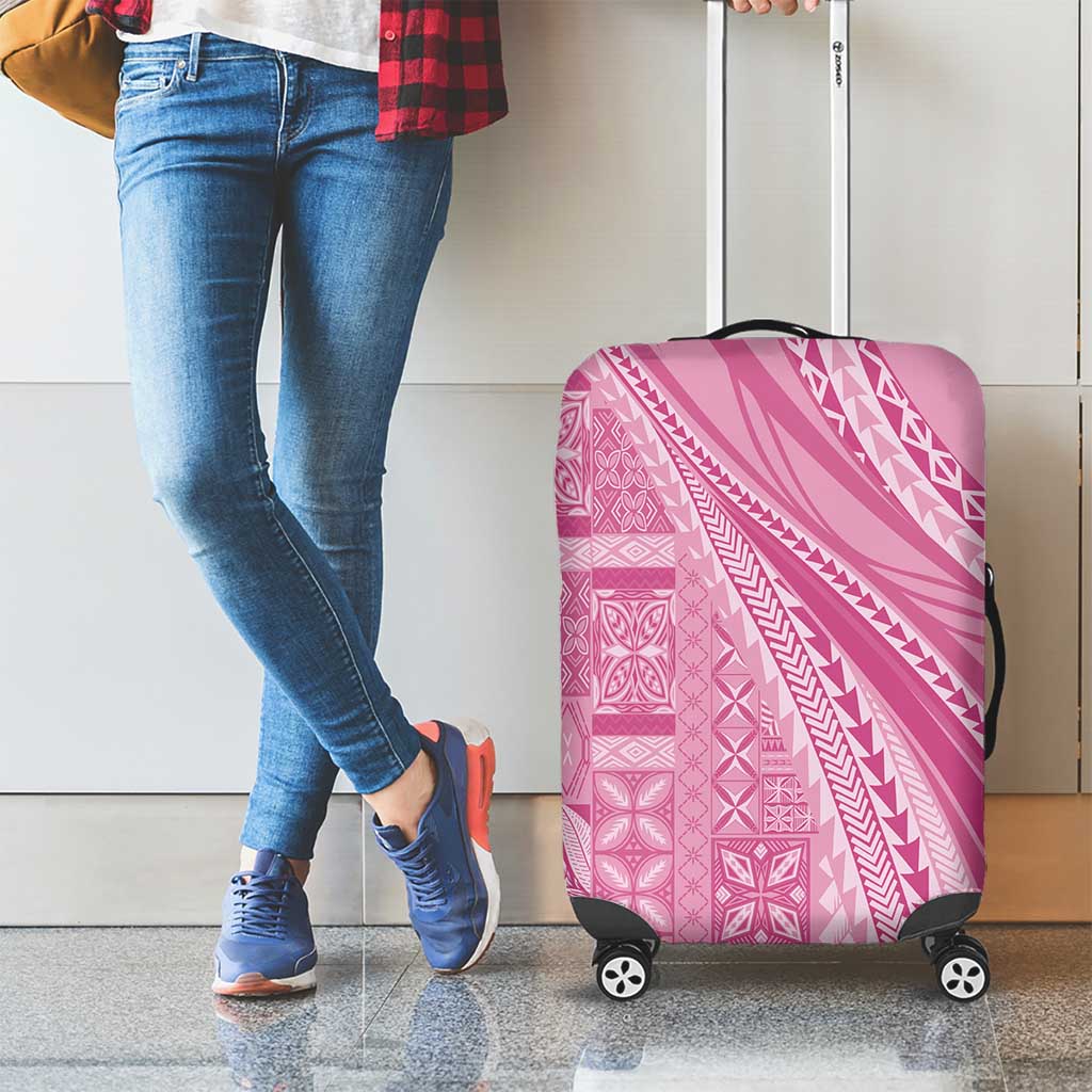 Pasifika Women's Day - Samoa Siapo Malu Tattoo Inspired Luggage Cover Pink