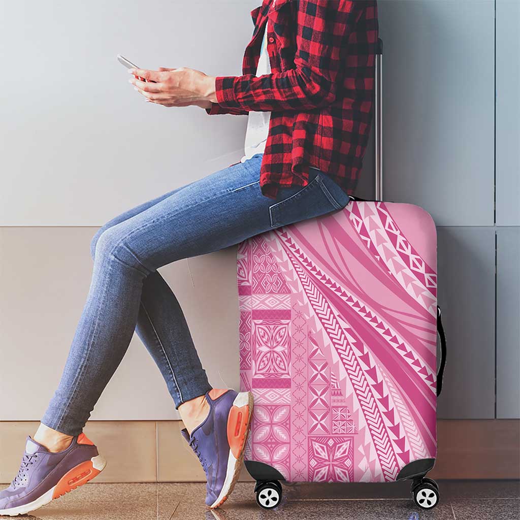 Pasifika Women's Day - Samoa Siapo Malu Tattoo Inspired Luggage Cover Pink