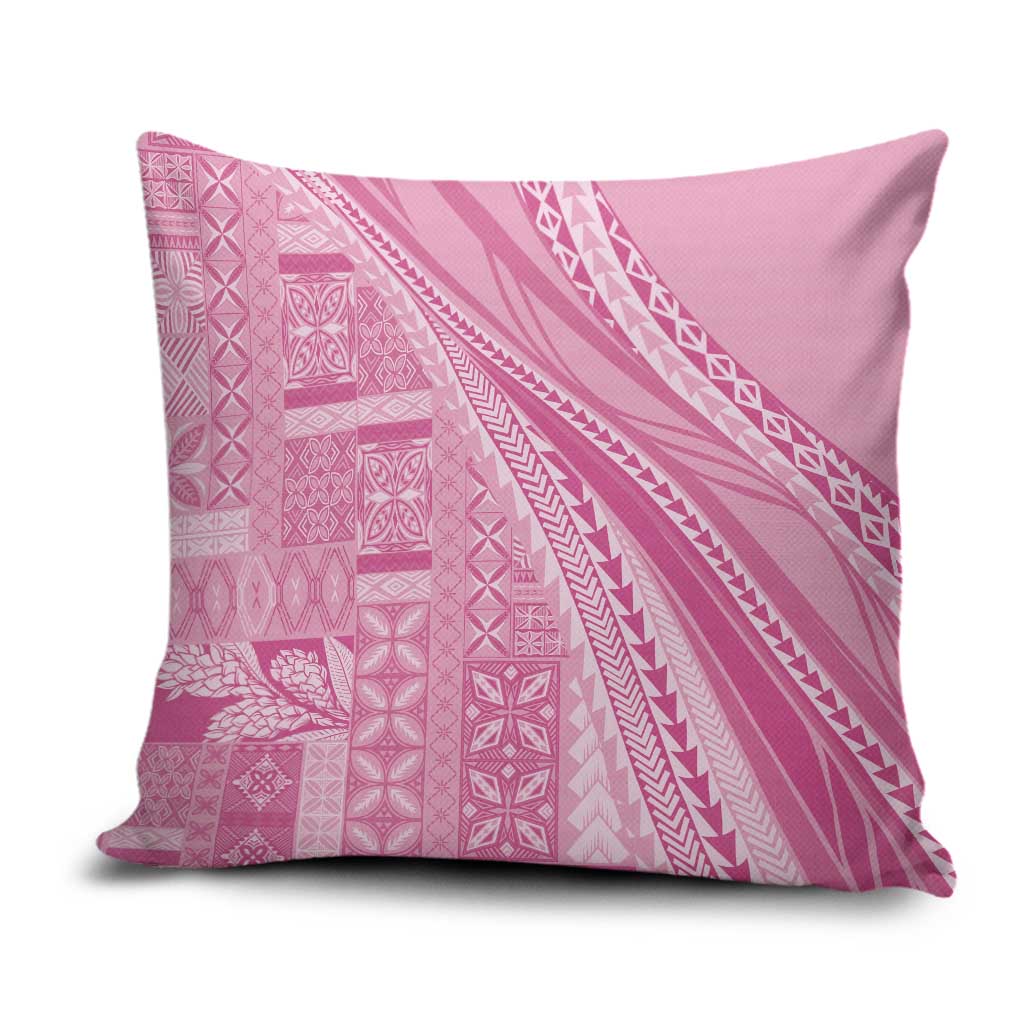 Pasifika Women's Day - Samoa Siapo Malu Tattoo Inspired Pillow Cover Pink
