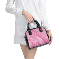 Pasifika Women's Day - Samoa Siapo Malu Tattoo Inspired Shoulder Handbag Pink LT7 - Polynesian Pride