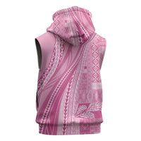 Pasifika Women's Day - Samoa Siapo Malu Tattoo Inspired Sleeveless Hoodie Pink